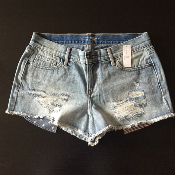 Cut off denim shorts