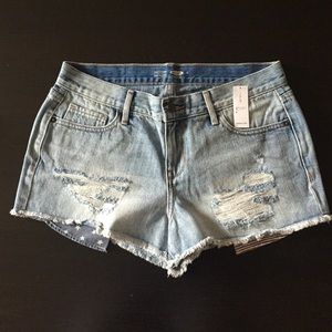 Cut off denim shorts