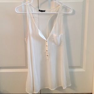 Free people sheer white tank!