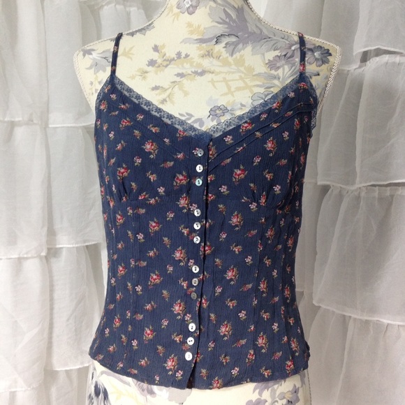 Navy Blue Floral Cami