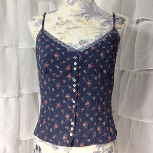 Navy Blue Floral Cami