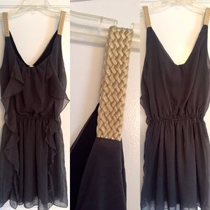 Gray dress. Bought at a boutique on Cape Cod.