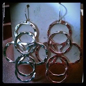 Hammered Silver Earrings