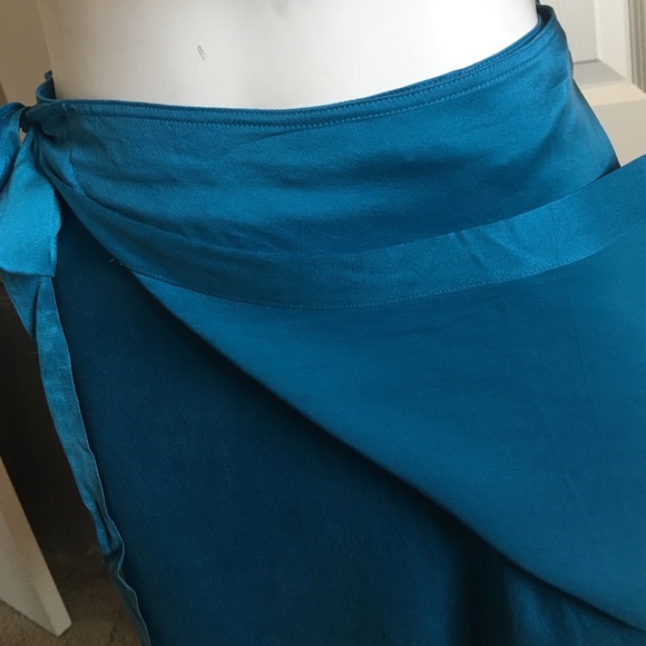 Eco-centric Silk Charmeuse wrap tie dress. - Picture 3 of 3