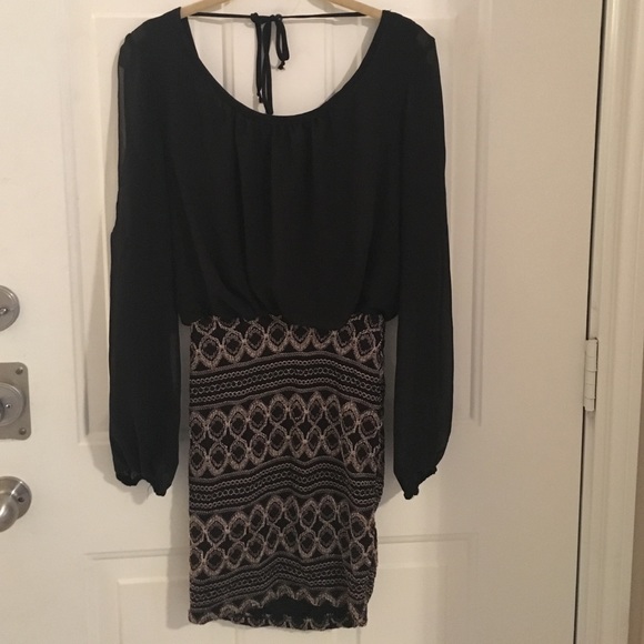 Black and gold dress