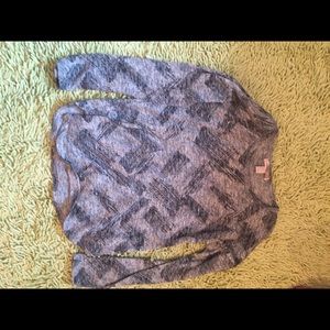 Grey Patterned Sweater - S