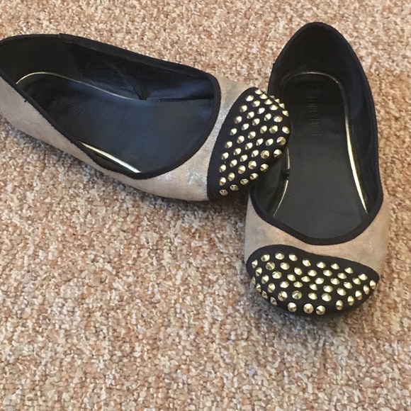 Jeweled Gld&Blk Flats 💃🏻