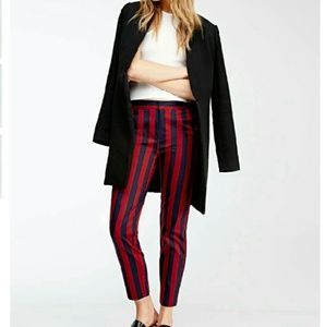 Forever 21 Striped Straight-Leg Trousers