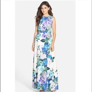 Eliza J Floral Print Gown