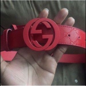100% Authentic Red Gucci Belt