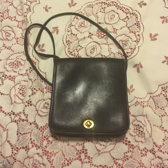 Coach Black Leather Crossbody Bag
