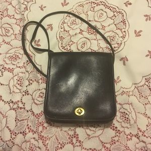 Coach Black Leather Crossbody Bag