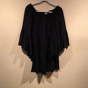 Off shoulder, poets sleeve dress