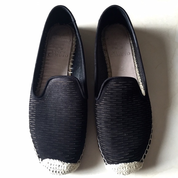 Vince Camuto Black Espadrille Flats