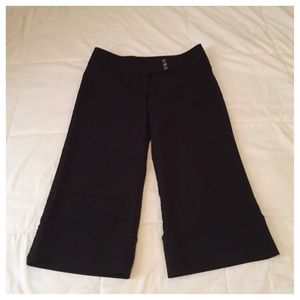 No Boundaries Black Pinstriped Gauchos