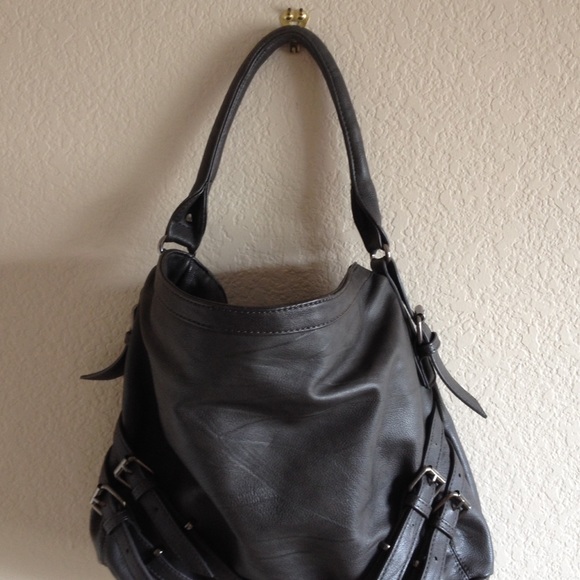 Gray Slouchy Shoulder Bag - Picture 2 of 3