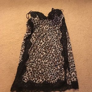 Victoria secret leopard slip with bra