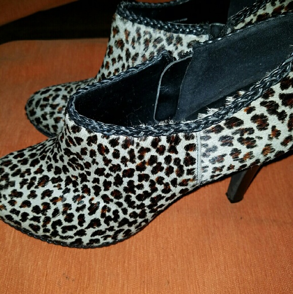 Calf hair booties