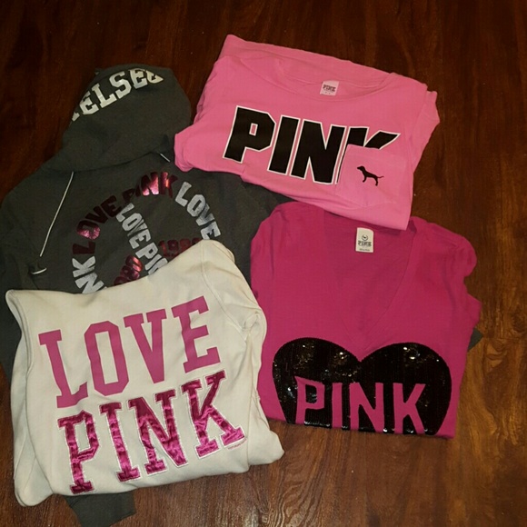 Grey hoodie Chelsea hoodie  pink bling Sold..