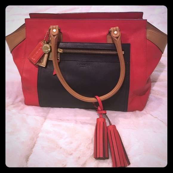Coach- Color block shoulder bag - Picture 1 of 4