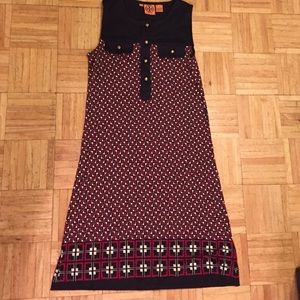 Tory Burch blue and red dress