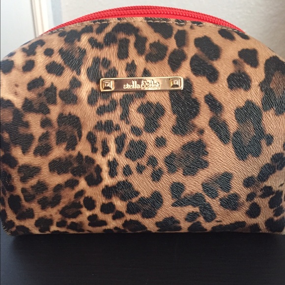 Stella and Dot leopard print poof