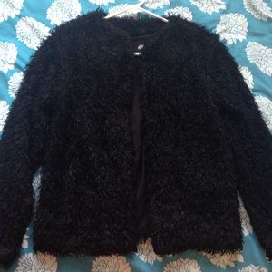 Black Fuzzy Cardigan
