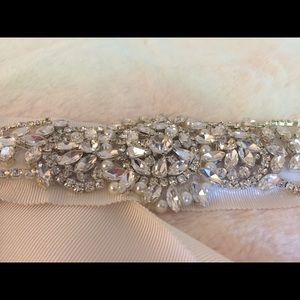 Crystal/ pearl beaded sash