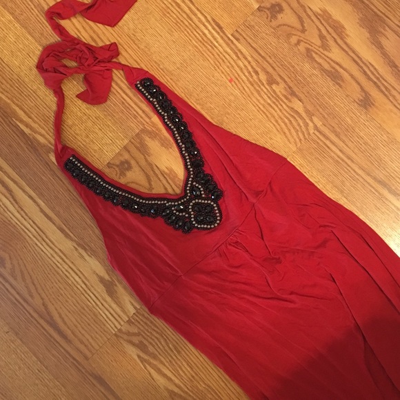 Dresses & Skirts - Red Halterneck Maxi