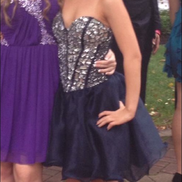 Navy blue homecoming dress