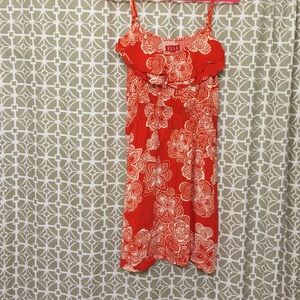 Elle Orange Floral Print Dress