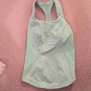 Mint green lululemon racer back tank top