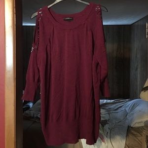 Lane Bryant 3/4 sleeve open shoulder sweater