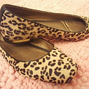 Me Too Cheetah Calf Hair Flats