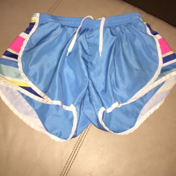 blue athletic shorts