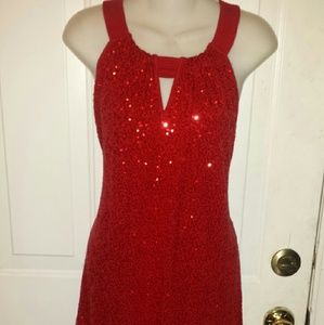 Red Sequin Top