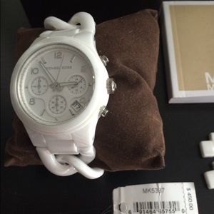 Michael Kors ceramic white watch