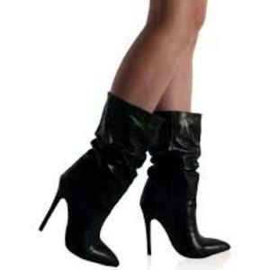 Sabine Black Leather boots