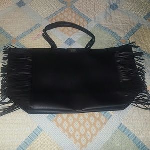 Victoria's Secret black fringe bag