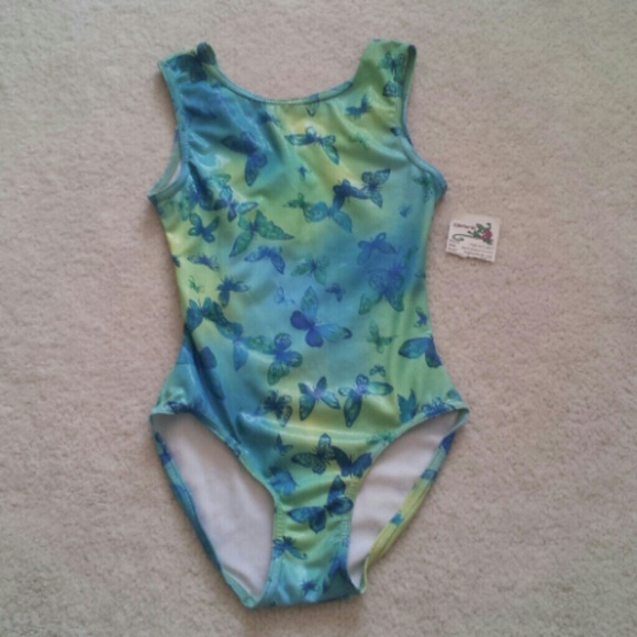 Girl's Butterfly Print Leotard