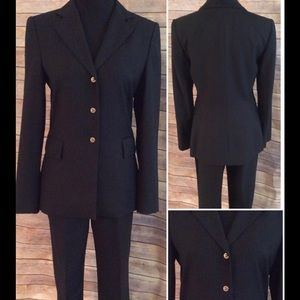 Calvin Klein 2 Piece Black Pinstriped Pants Suit.