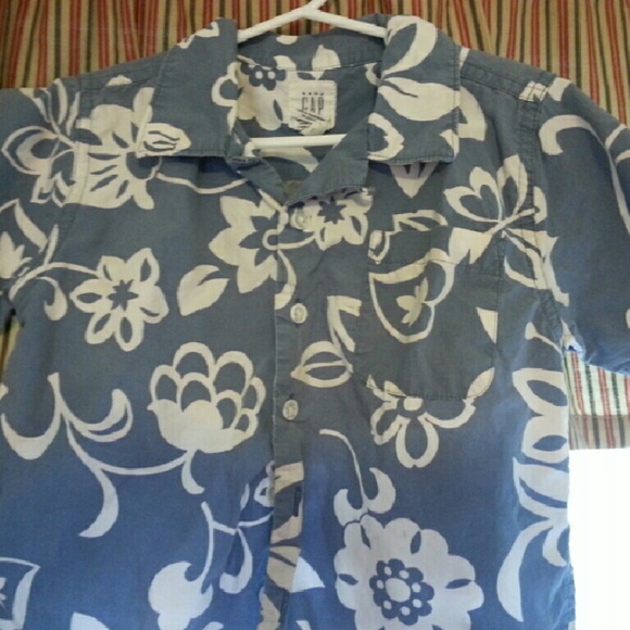 Baby Gap blue Hawaiian shirt