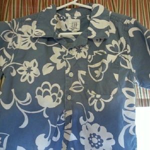 Baby Gap blue Hawaiian shirt
