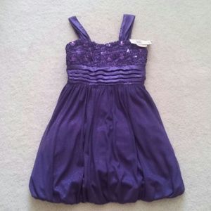 Girl's Purple Sparkly Dress