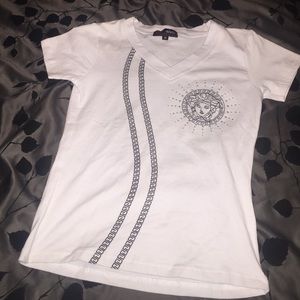 White Versace sport v-neck