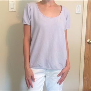 SOLD- Lavender Cotton Pique T-Shirt- Worn twice