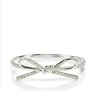 NWT Kate Spade Skinny Bow Silver Bangle