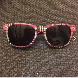 Pink Plaid Sunglasses