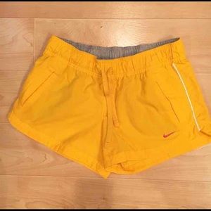 Women Yellow Nike Shorts