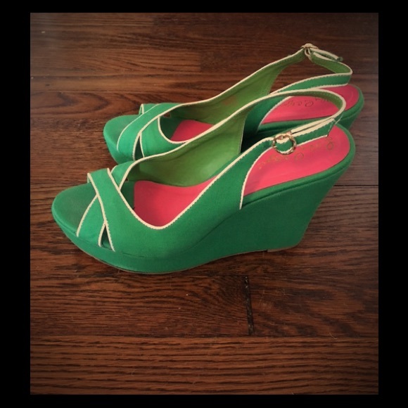 Lilly Pulitzer canvas wedges